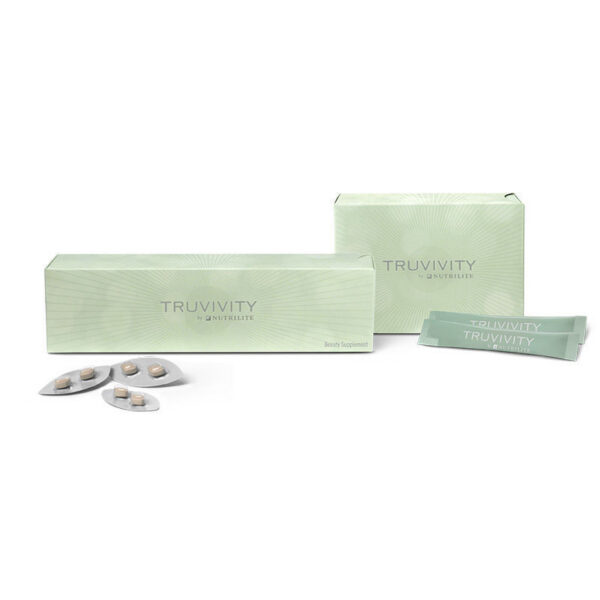 Ilujoogipulbri ja Kauniks Muutva Toidulisandi komplekt. Truvivity by Nutrilite