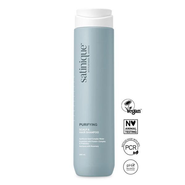 Puhastav šampoon peanahale ja juustele 280 ml Satinique